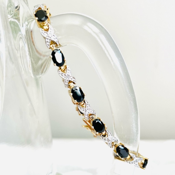 Onyx Gold Vermeil Bracelet & Earring Set - Picture 4 of 12